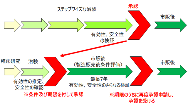 条件及び期限付き承認制度